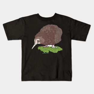 Hand Drawn New Zealand Kiwi Bird Kids T-Shirt